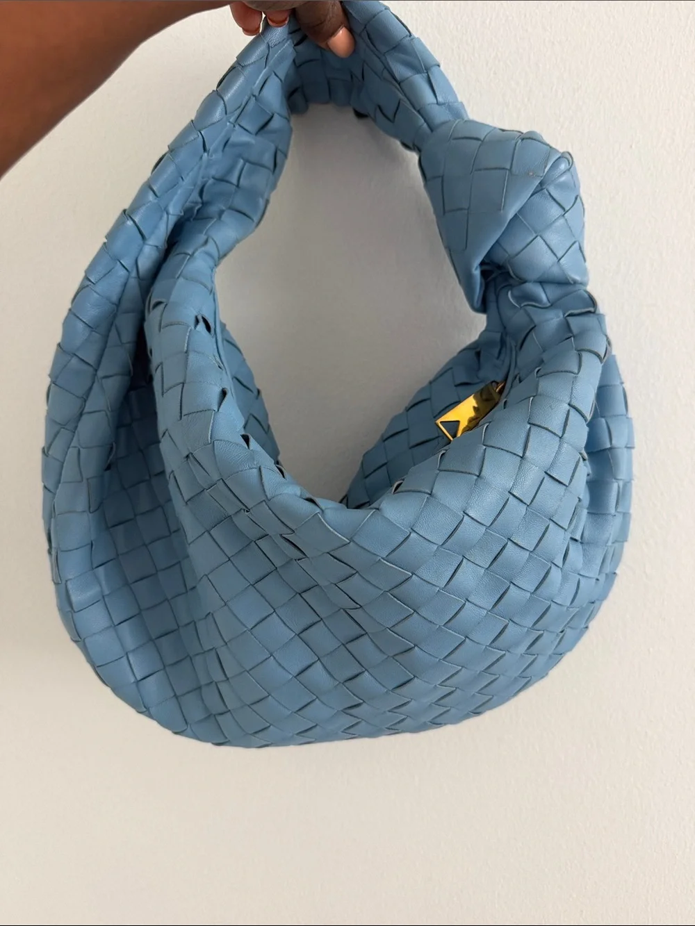 Bottega Veneta Light Blue Intrecciato Shoulder Hobo